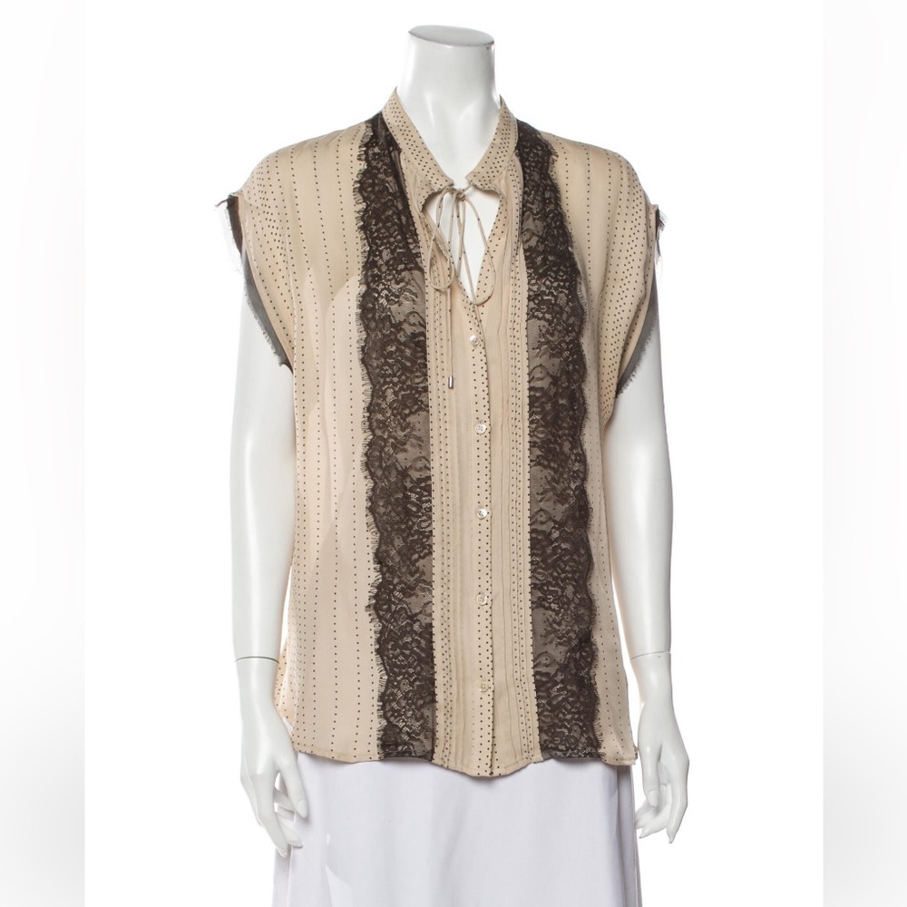 Haute Hippie Silk Printed Blouse